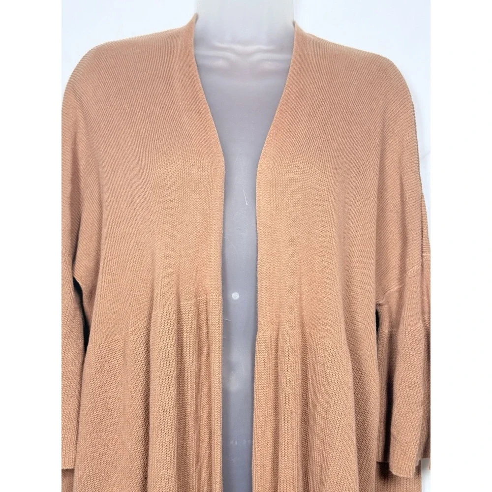 Free People Making Waves Cardigan XS Oversized Boho Duster Linen Blend‎